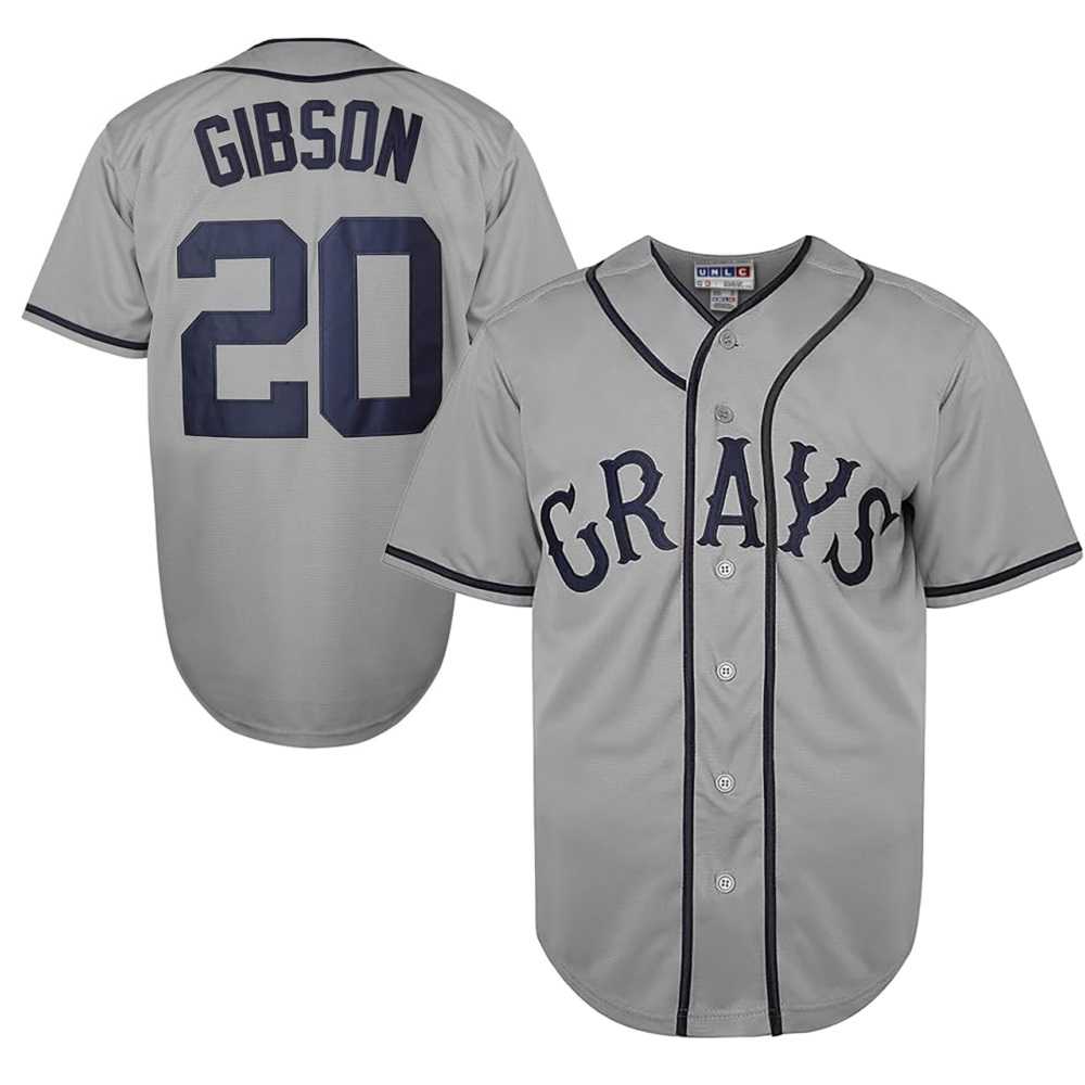 Men%27s Homestead Grays #20 Josh Gibson National League Baseball Stitched Jersey Dzhi